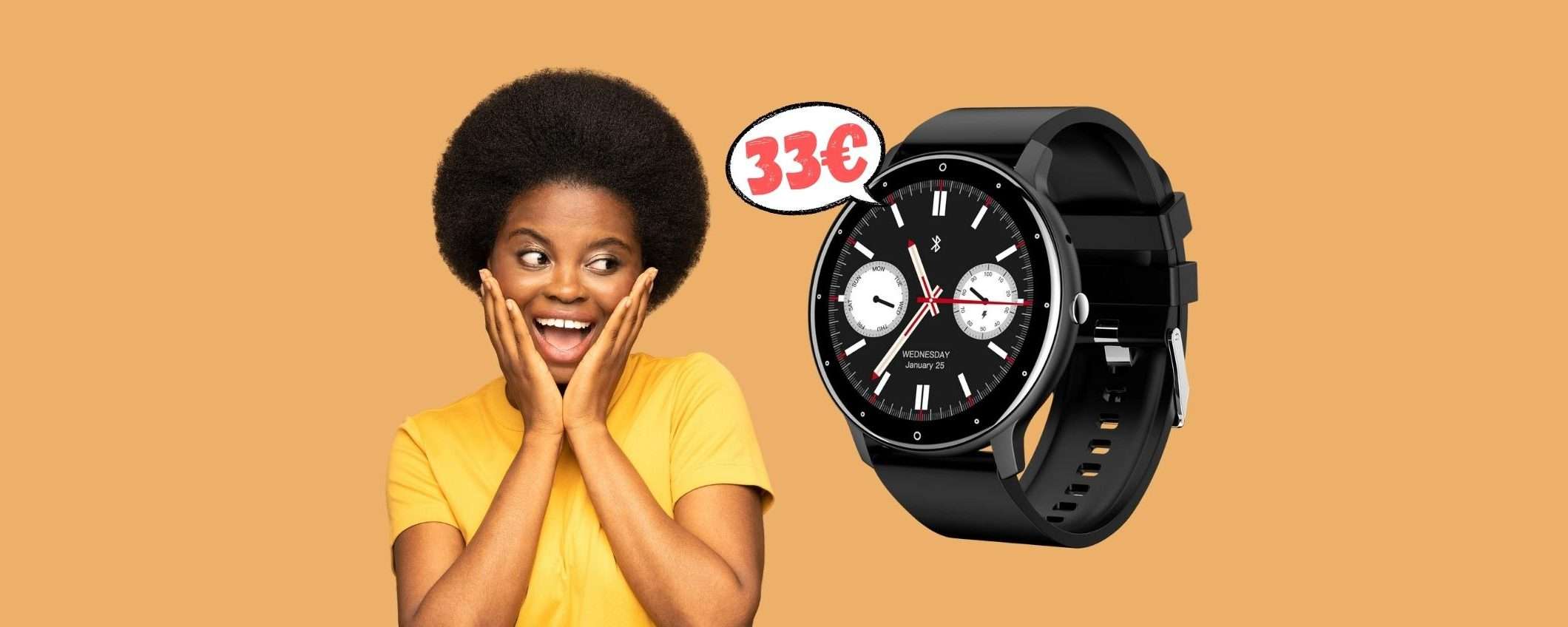 Rispondi alle chiamate dal polso con questo smartwatch a SOLI 33€ Rispondi alle chiamate dal polso con questo smartwatch a SOLI 33€