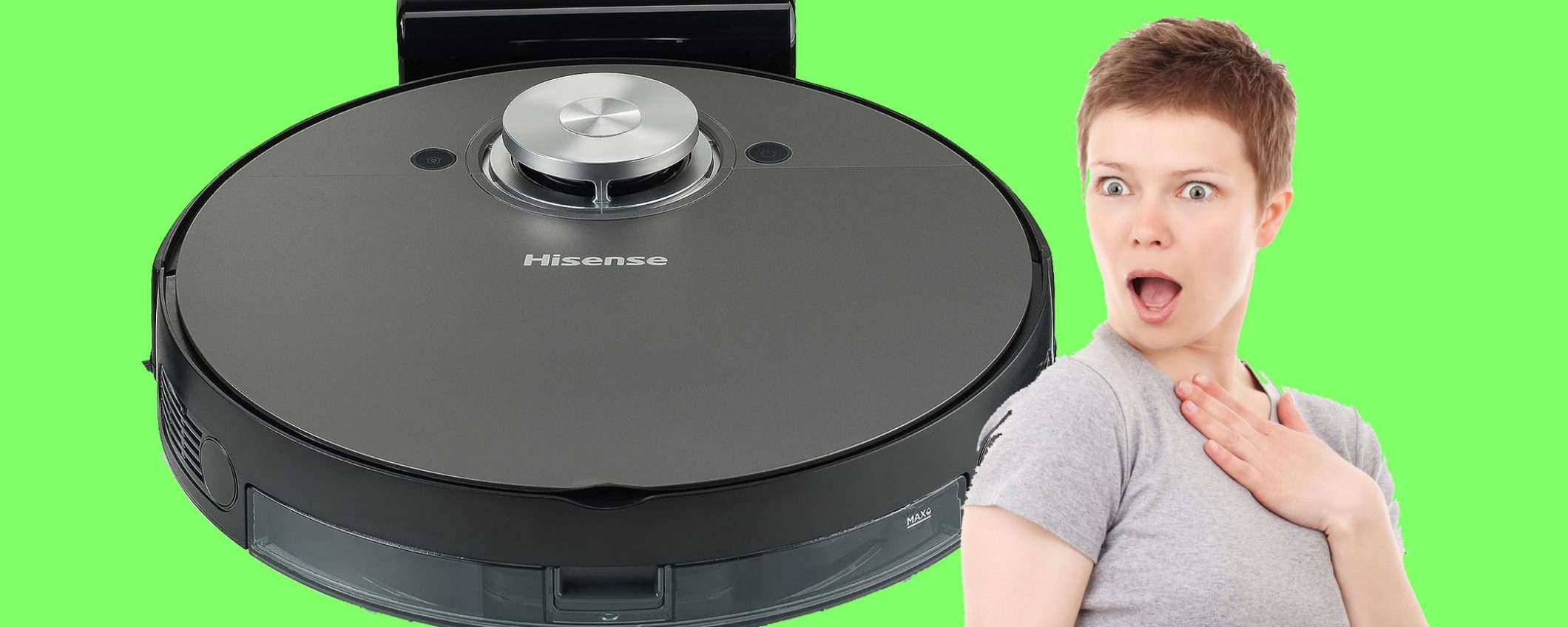 Robot smart aspira e lava Hisense: offerta Prime SHOCK (-161€) Robot smart aspira e lava Hisense: offerta Prime SHOCK (-161€)