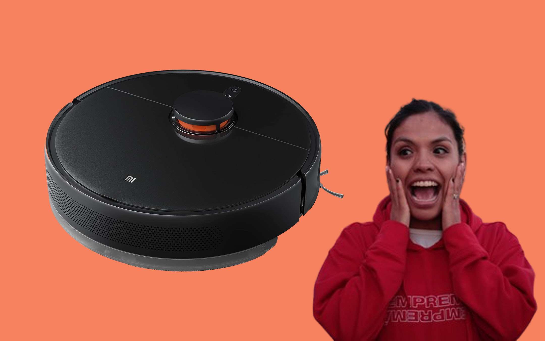 Xiaomi Vacuum-Mop Robot Aspirapolvere E Lavapavimenti - VSLAM, Mappatura In Tempo Reale, Controllo App, Bianco