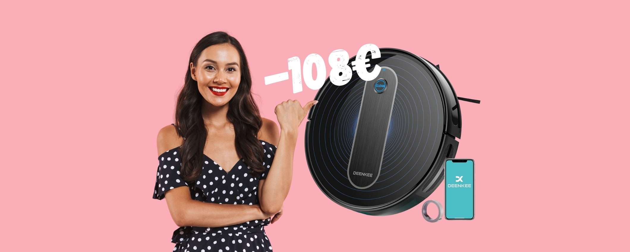 Robot aspirapolvere con ricarica automatica e 6 modalità tuo a 137€ Robot aspirapolvere con ricarica automatica e 6 modalità tuo a 137€