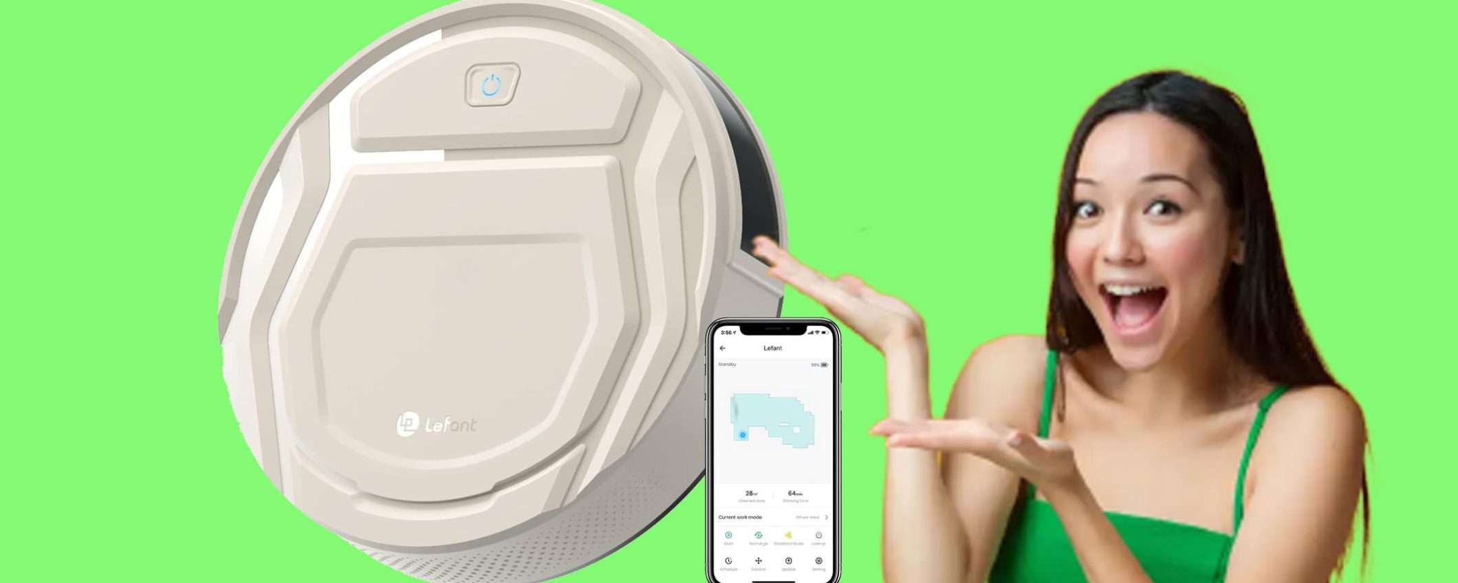 Robot aspirapolvere ultra sottile con Alexa/Google a METÀ prezzo Robot aspirapolvere ultra sottile con Alexa/Google a METÀ prezzo