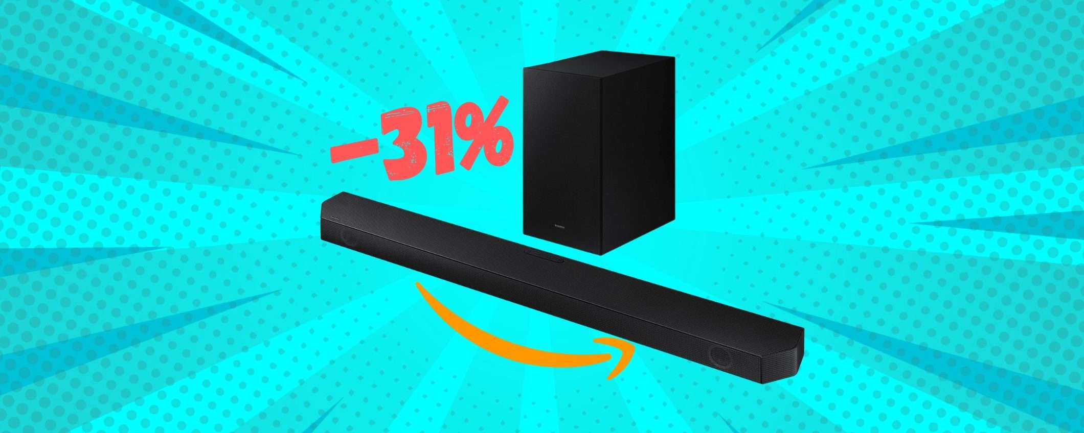 Samsung: soundbar Bluetooth con subwoofer per effetto cinema WOW Samsung: soundbar Bluetooth con subwoofer per effetto cinema WOW