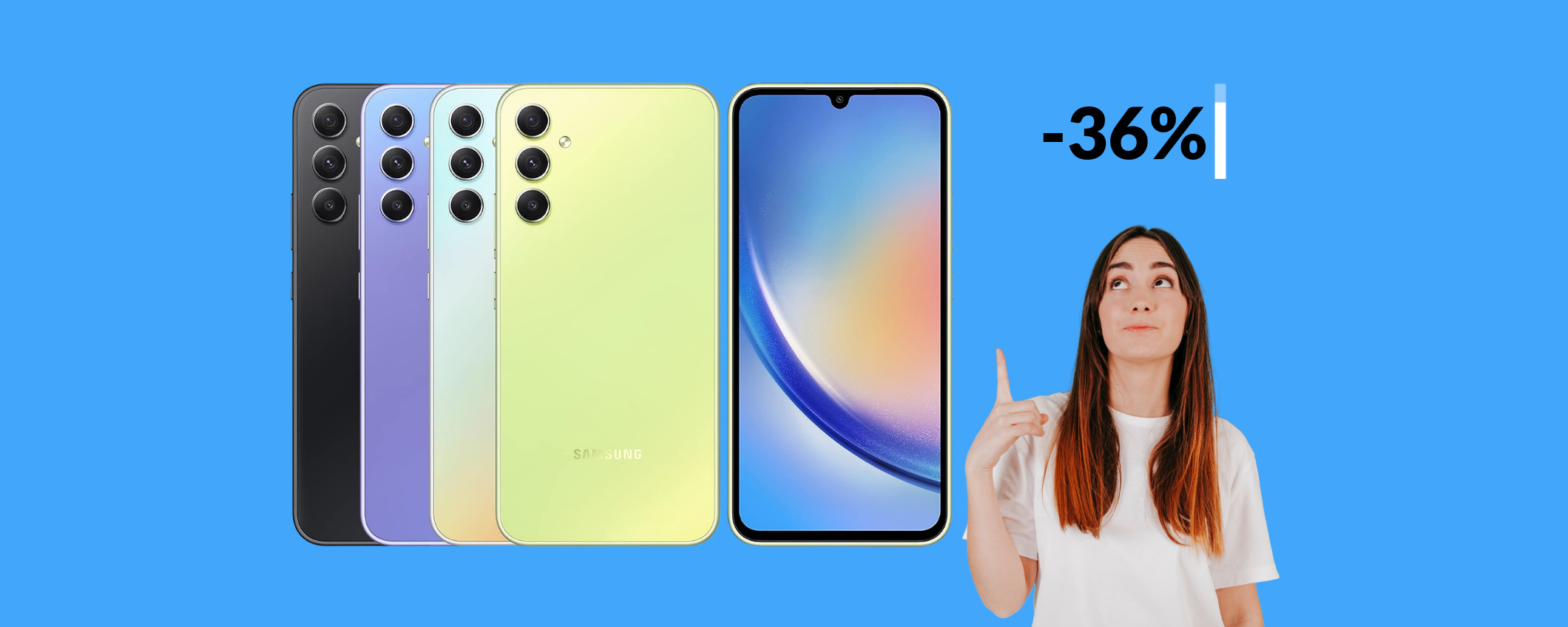 Samsung Galaxy A34 5G: il MAXI SCONTO è su Amazon (-143€)