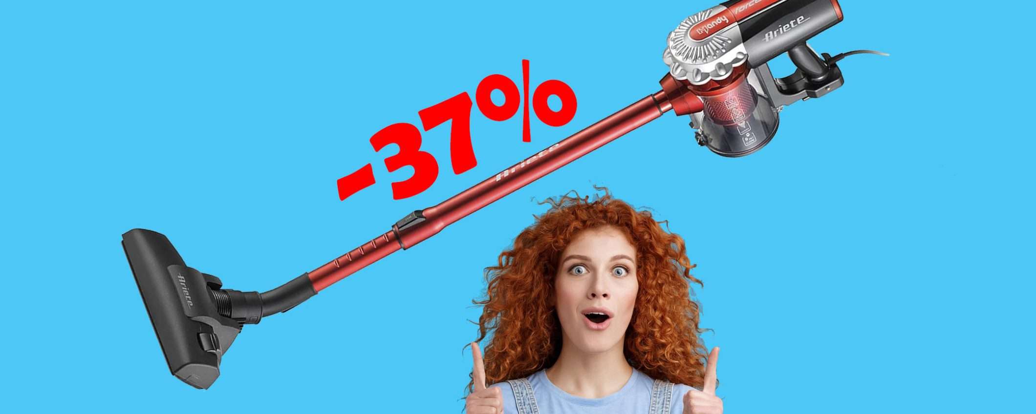 Scopa elettrica Handy Force Ariete oggi in SUPER offerta (-37%) Scopa elettrica Handy Force Ariete oggi in SUPER offerta (-37%)