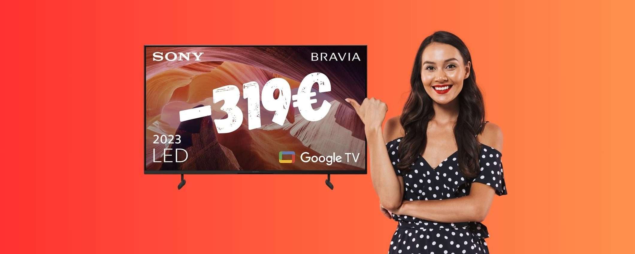 Sony BRAVIA da 43 pollici con Google TV in SCONTO di 319€ Sony BRAVIA da 43 pollici con Google TV in SCONTO di 319€
