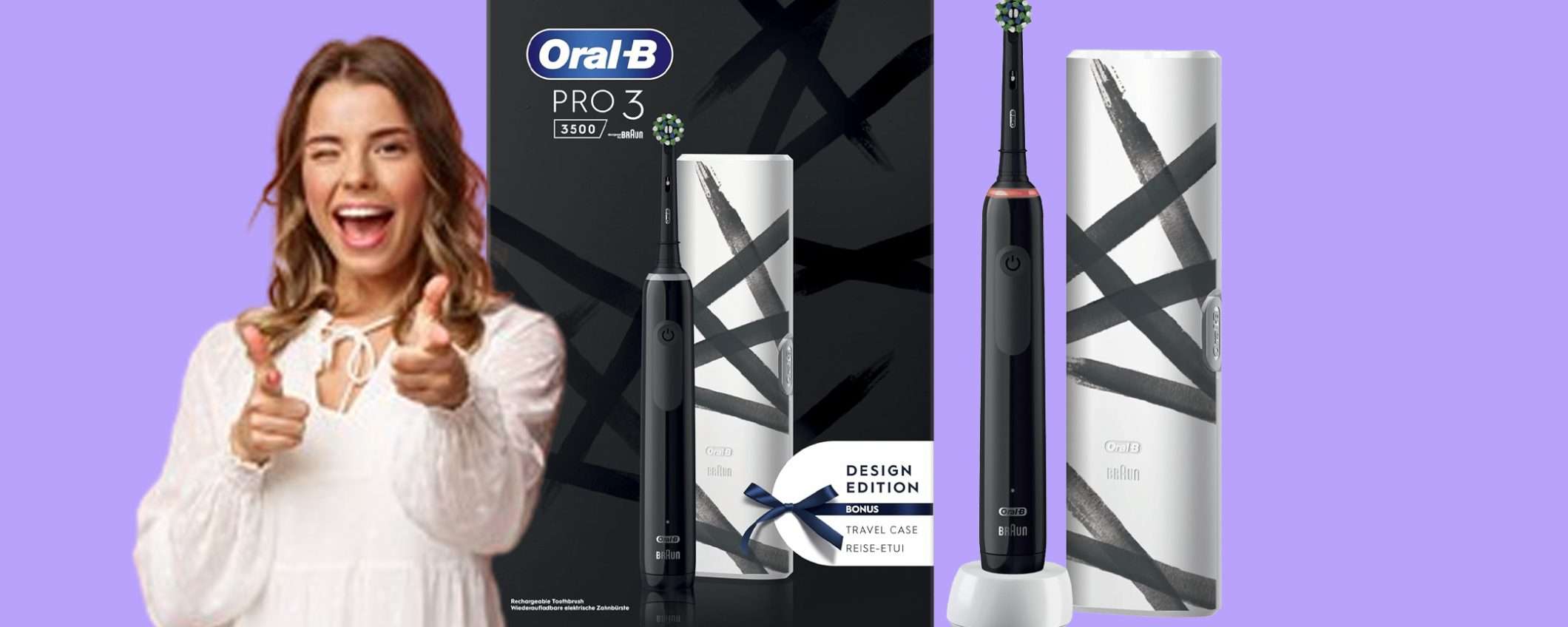 Spazzolino elettrico Oral-B Pro 3 3500N in offerta SHOCK (-33%)