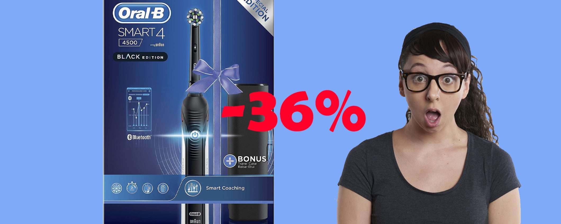 Spazzolino elettrico Oral-B Smart 4 4500 in MEGA sconto del 36%