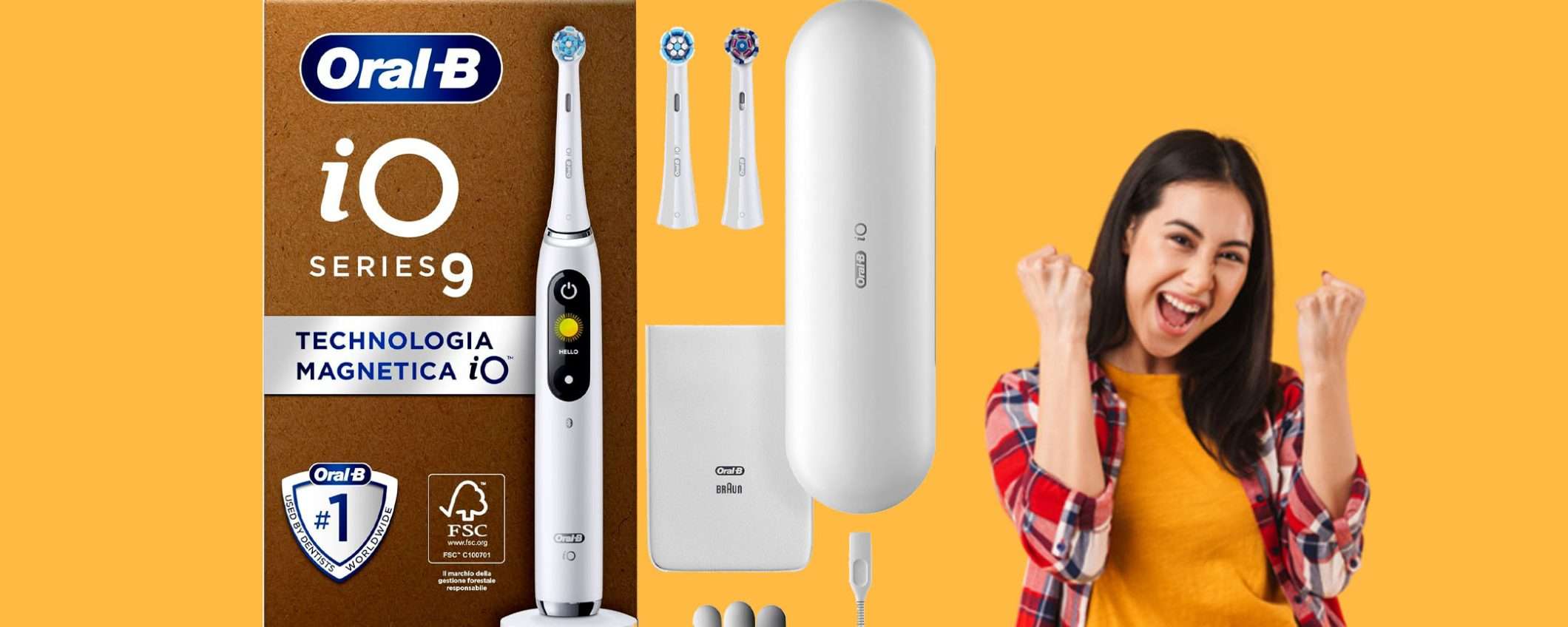 Spazzolino elettrico Oral-B iO 9N a meno di METÀ PREZZO (-52%)