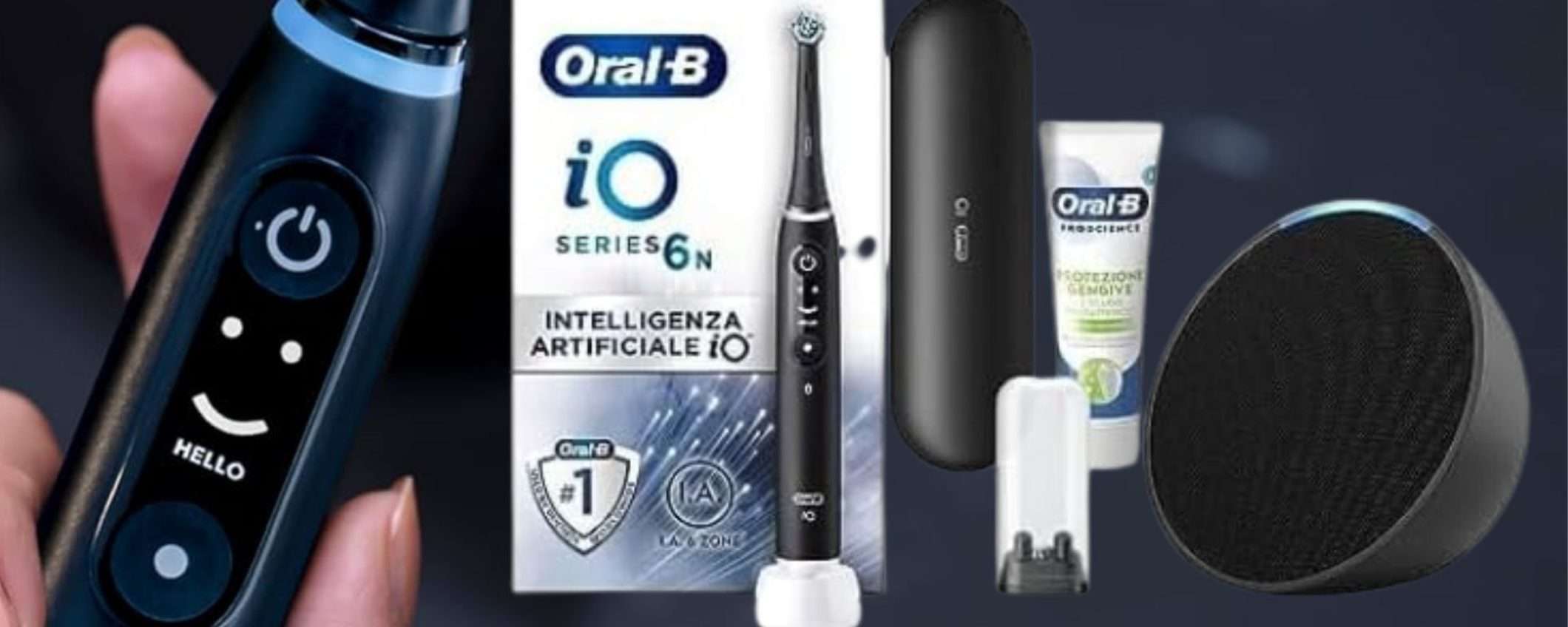 Oral-B, la BOMBA: sconto 40% per lo spazzolino SMART e smart speaker GRATIS Oral-B, la BOMBA: sconto 40% per lo spazzolino SMART e smart speaker GRATIS