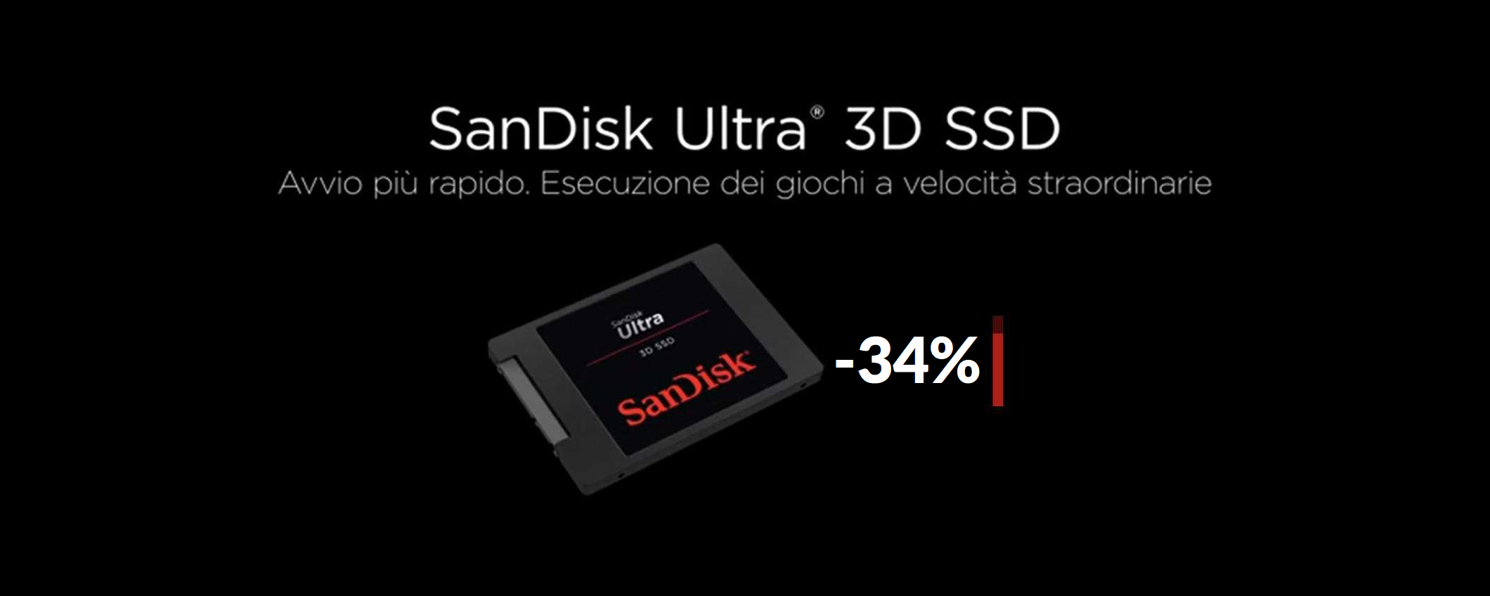 SSD SanDisk 2TB: bastano 155€ per questa BOMBA in OFFERTA