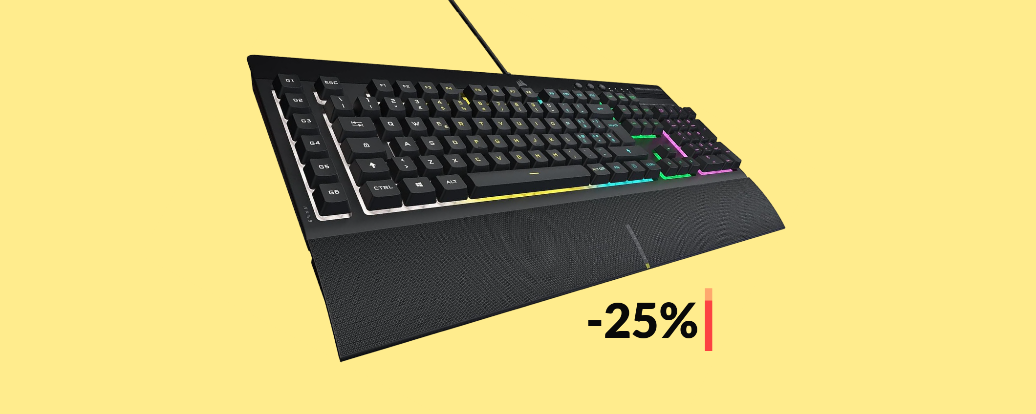 Tastiera Corsair da GAMING, retroilluminata ed impermeabile (44€) Tastiera Corsair da GAMING, retroilluminata ed impermeabile (44€)