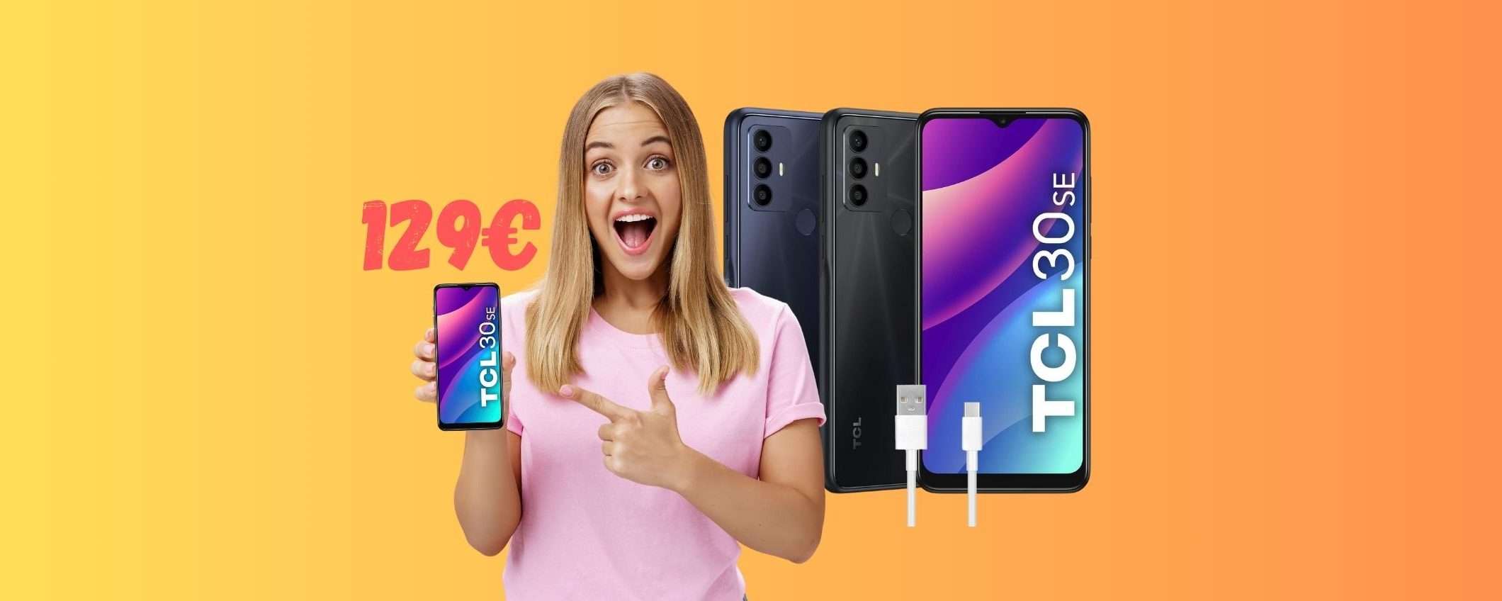 TCL 30SE Dual SIM, tripla fotocamera e Android 12, SOLO 129€ TCL 30SE Dual SIM, tripla fotocamera e Android 12, SOLO 129€