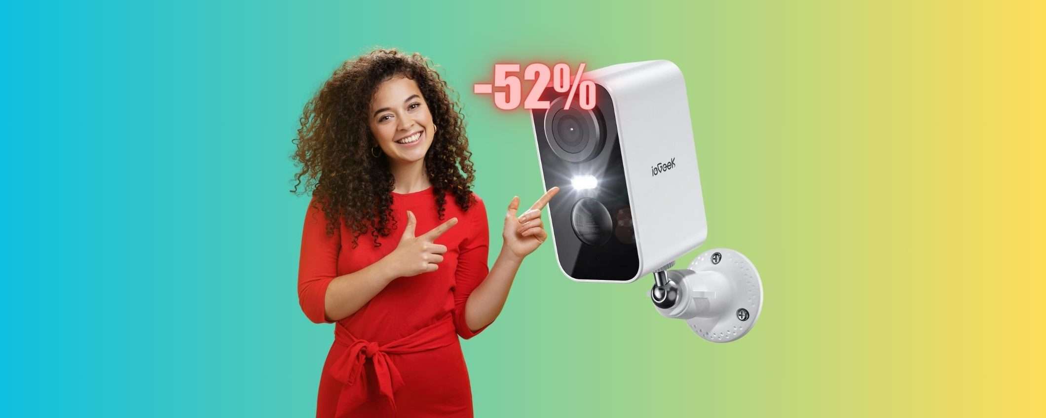 Telecamera WiFi con allarme e visione notturna a MENO della METÀ Telecamera WiFi con allarme e visione notturna a MENO della METÀ