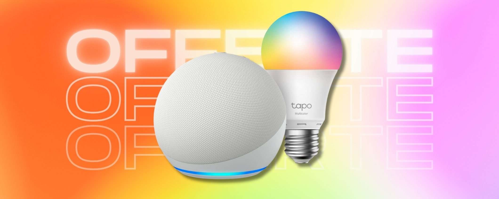 Prezzo da PRIME DAY su Echo Dot + lampadina multicolor (-56%)