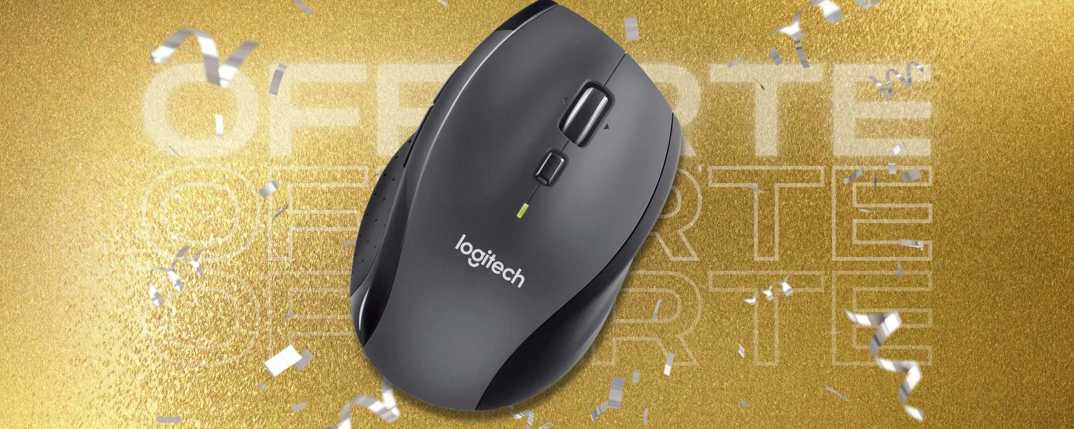 Logitech M705: mouse wireless con 5 pulsanti da personalizzare (24€) Logitech M705: mouse wireless con 5 pulsanti da personalizzare (24€)