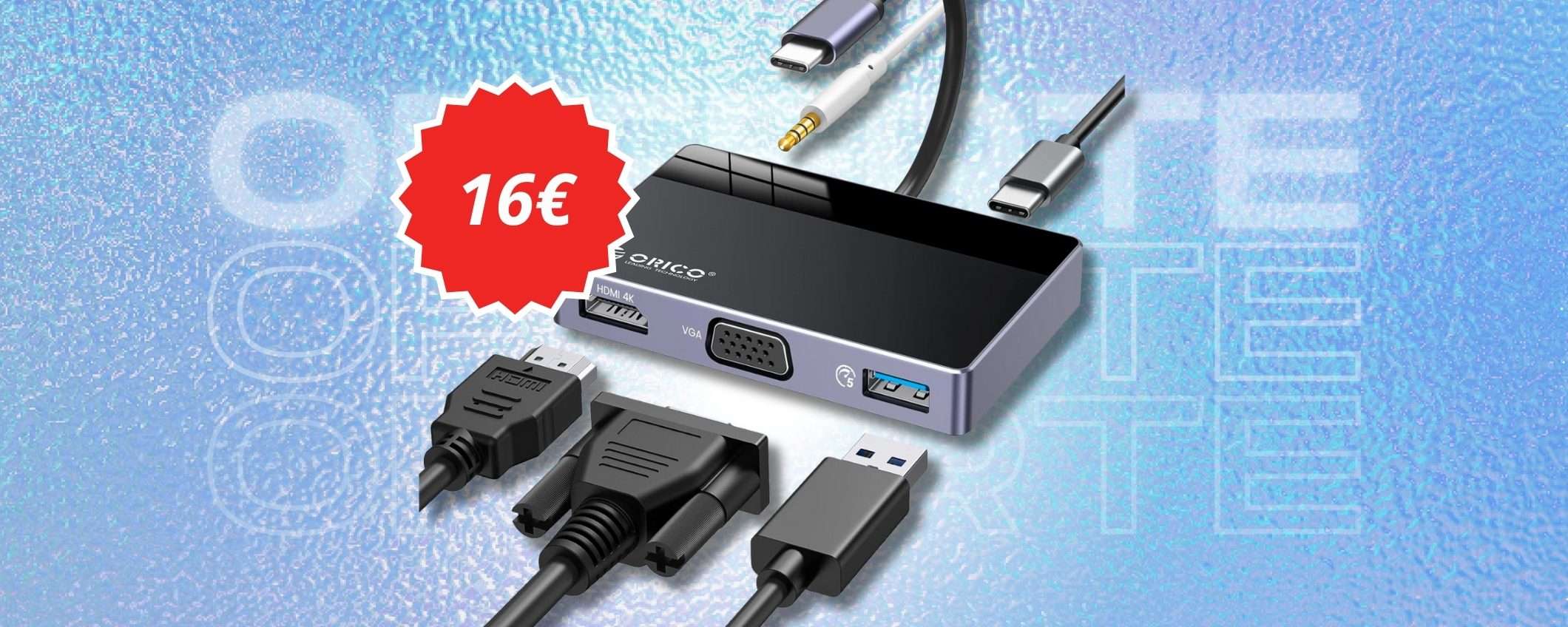 Hub USB 3.0 con VGA e HDMI per zero compromessi (doppio sconto) Hub USB 3.0 con VGA e HDMI per zero compromessi (doppio sconto)