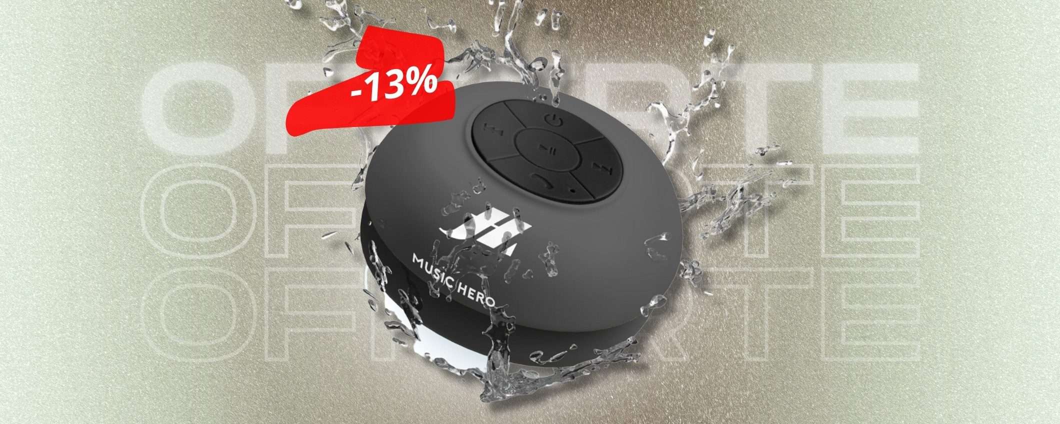 Speaker Bluetooth con ventosa: lo usi in doccia e fai un CONCERTONE Speaker Bluetooth con ventosa: lo usi in doccia e fai un CONCERTONE