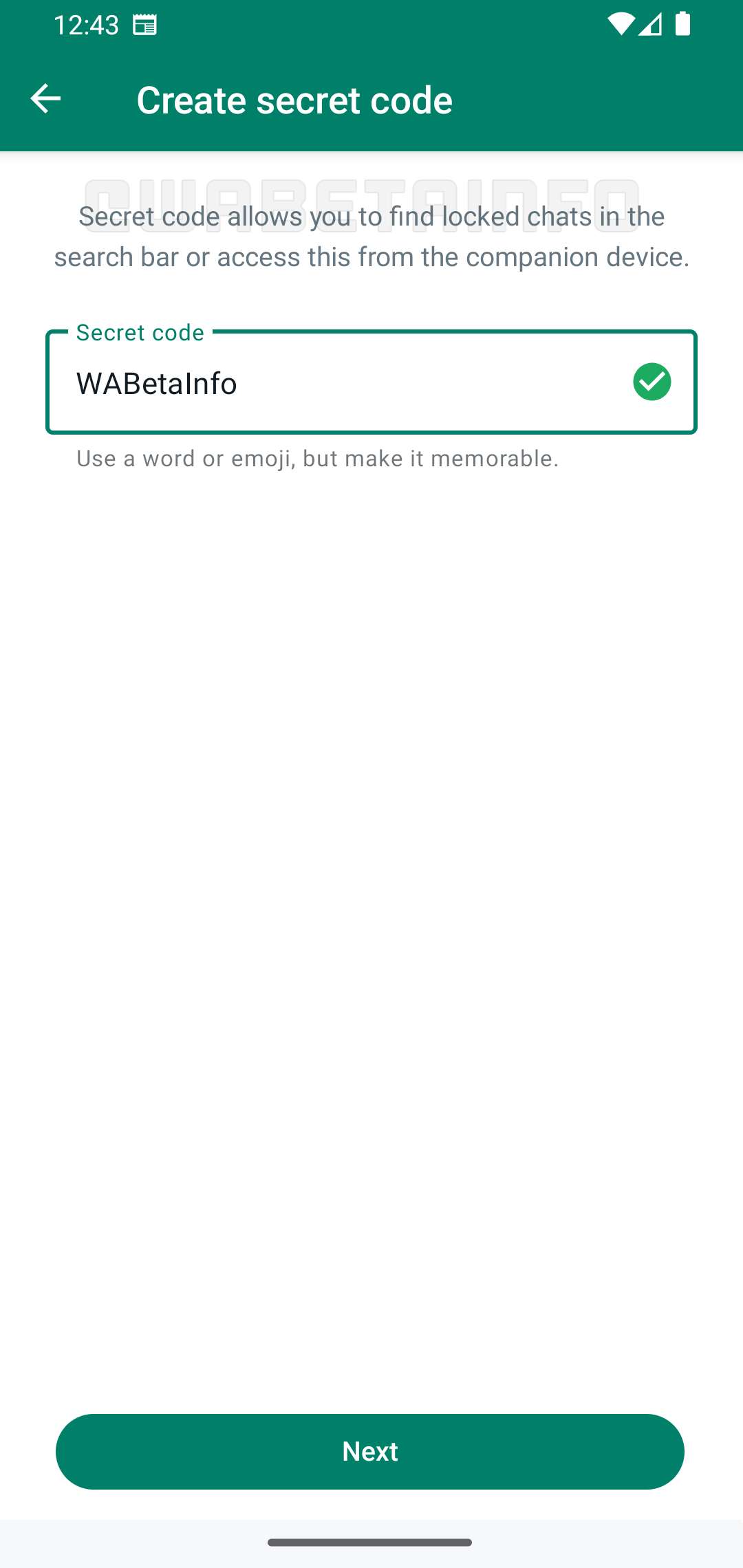 whatsapp codice segreto