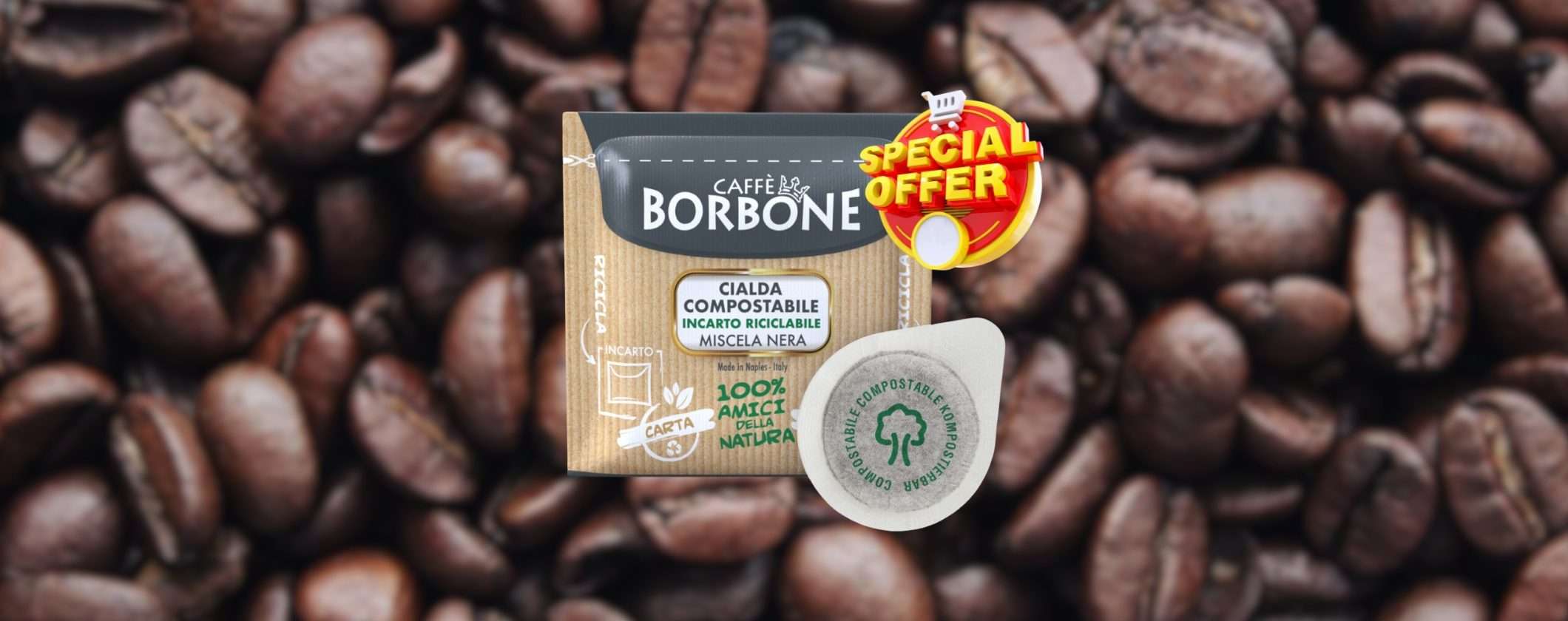 150 Cialde Caffè Borbone Miscela Nera a soli 19€ 150 Cialde Caffè Borbone Miscela Nera a soli 19€