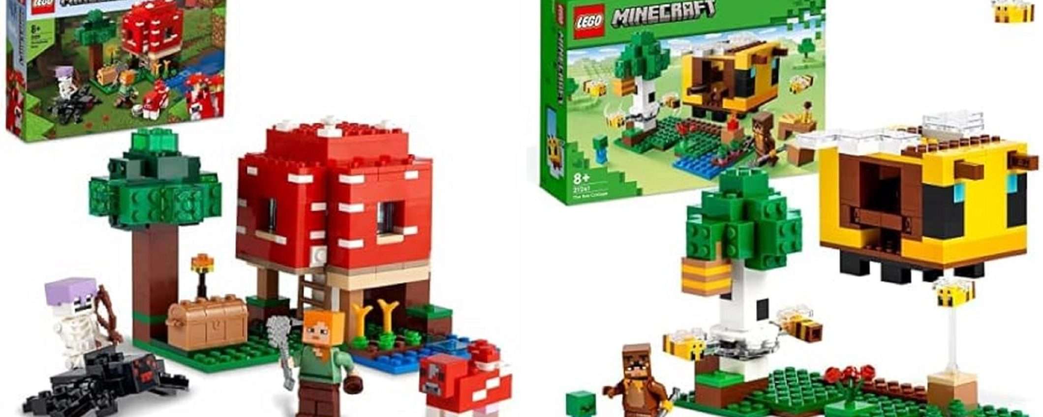 Minecraft La casa dei Funghi Lego + Minecraft Il Cottage dell’Ape: divertimento assicurato a poco prezzo Minecraft La casa dei Funghi Lego + Minecraft Il Cottage dell’Ape: divertimento assicurato a poco prezzo