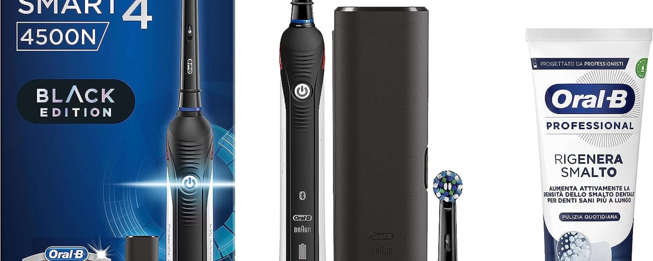 Oral-B Smart 4 4500 Nero CrossAction: con lo sconto del 63% il prezzo è ASSURDO! Oral-B Smart 4 4500 Nero CrossAction: con lo sconto del 63% il prezzo è ASSURDO!