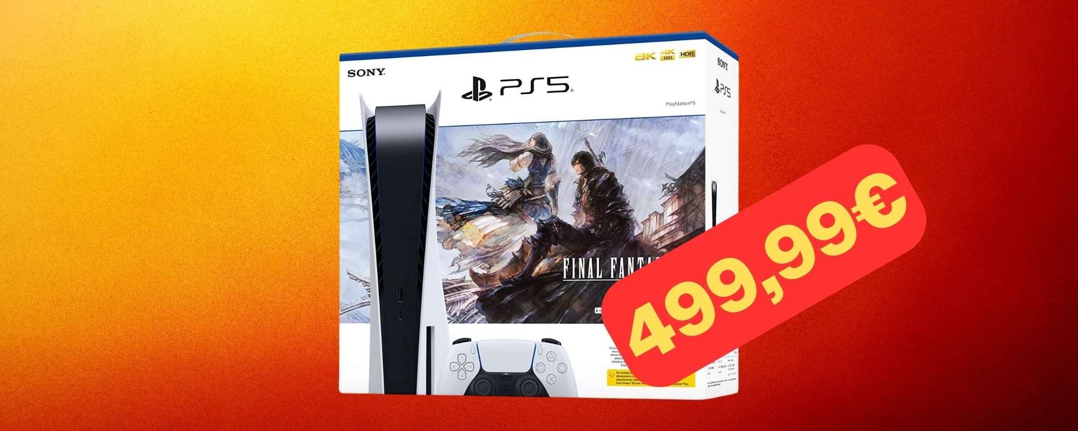 PS5 con Final Fantasy 16 in SCONTO BLACK FRIDAY: tua a 499,99€ PS5 con Final Fantasy 16 in SCONTO BLACK FRIDAY: tua a 499,99€