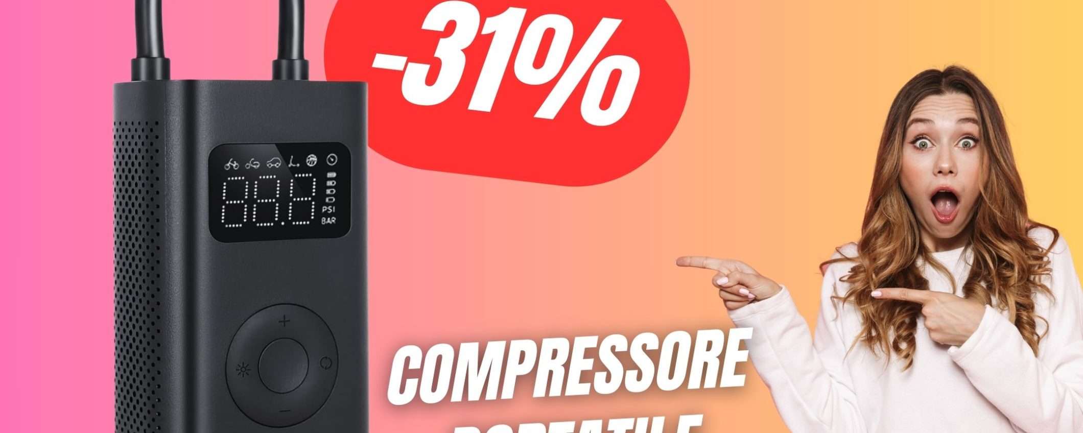 Con questo Compressore Portatile in OFFERTA la tua Auto non rimarrà mai a terra! Con questo Compressore Portatile in OFFERTA la tua Auto non rimarrà mai a terra!