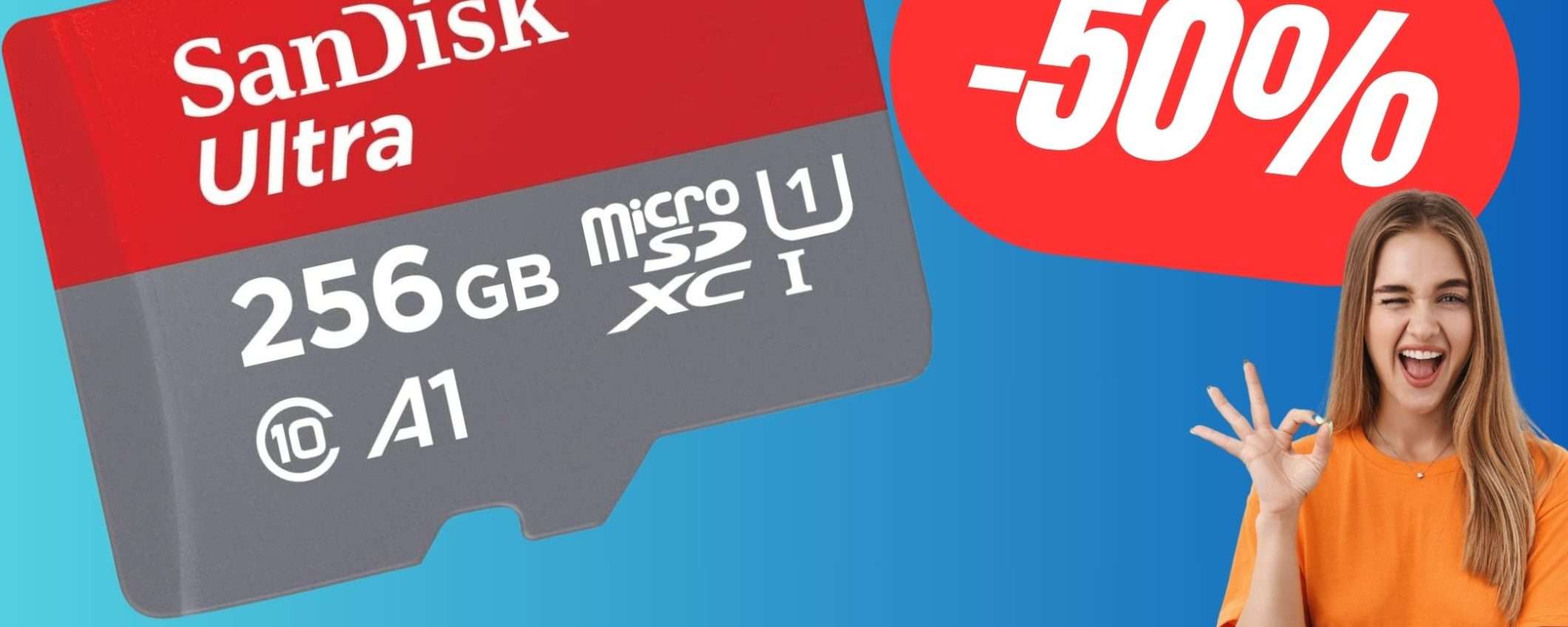 Questa Micro SD di SanDisk CROLLA a METÀ PREZZO! (20€) Questa Micro SD di SanDisk CROLLA a METÀ PREZZO! (20€)