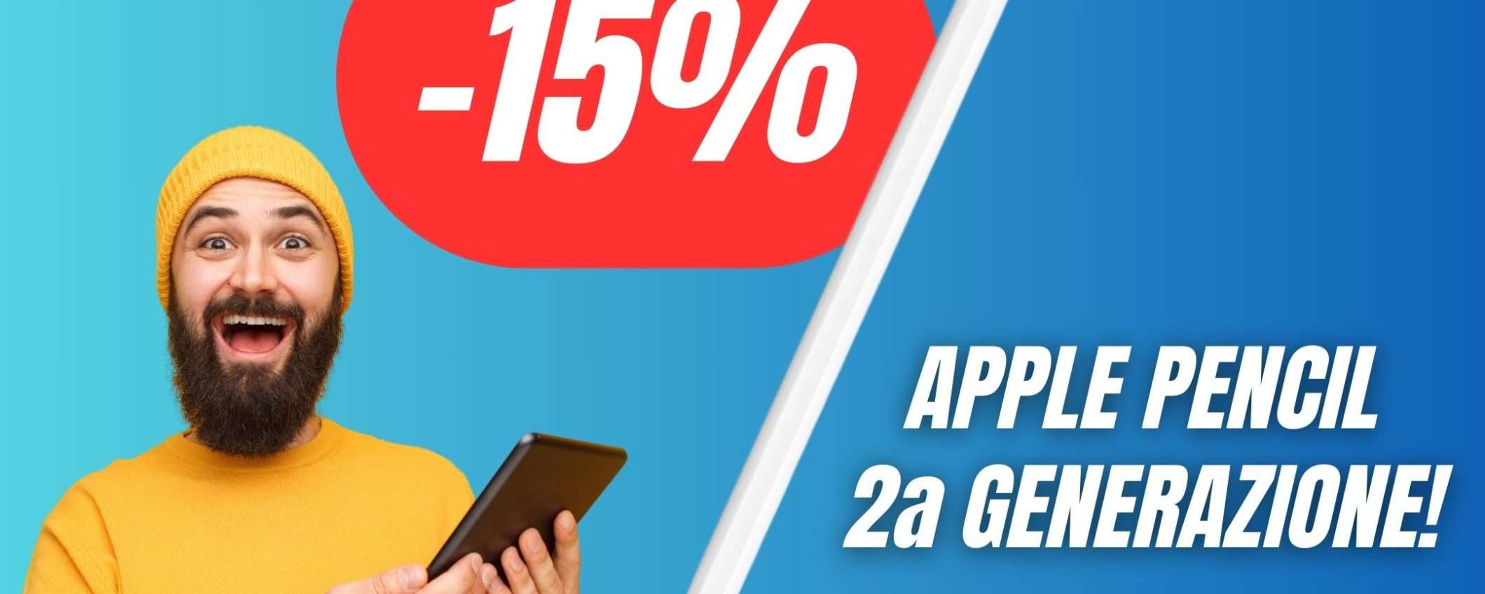 L'Apple Pencil di Seconda Generazione è finalmente in SCONTO! L'Apple Pencil di Seconda Generazione è finalmente in SCONTO!