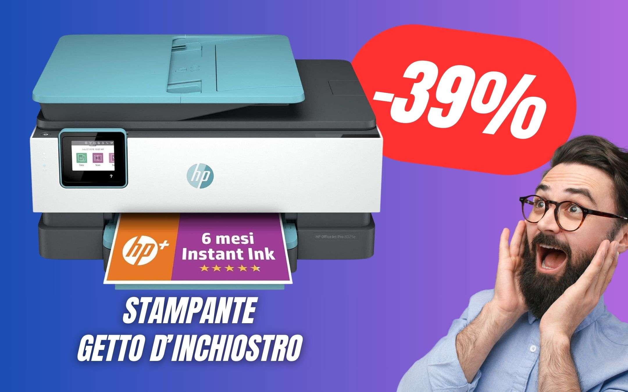 Questa Stampante HP a Getto d'Inchiostro è un AFFARE a questo prezzo! (-39%)
