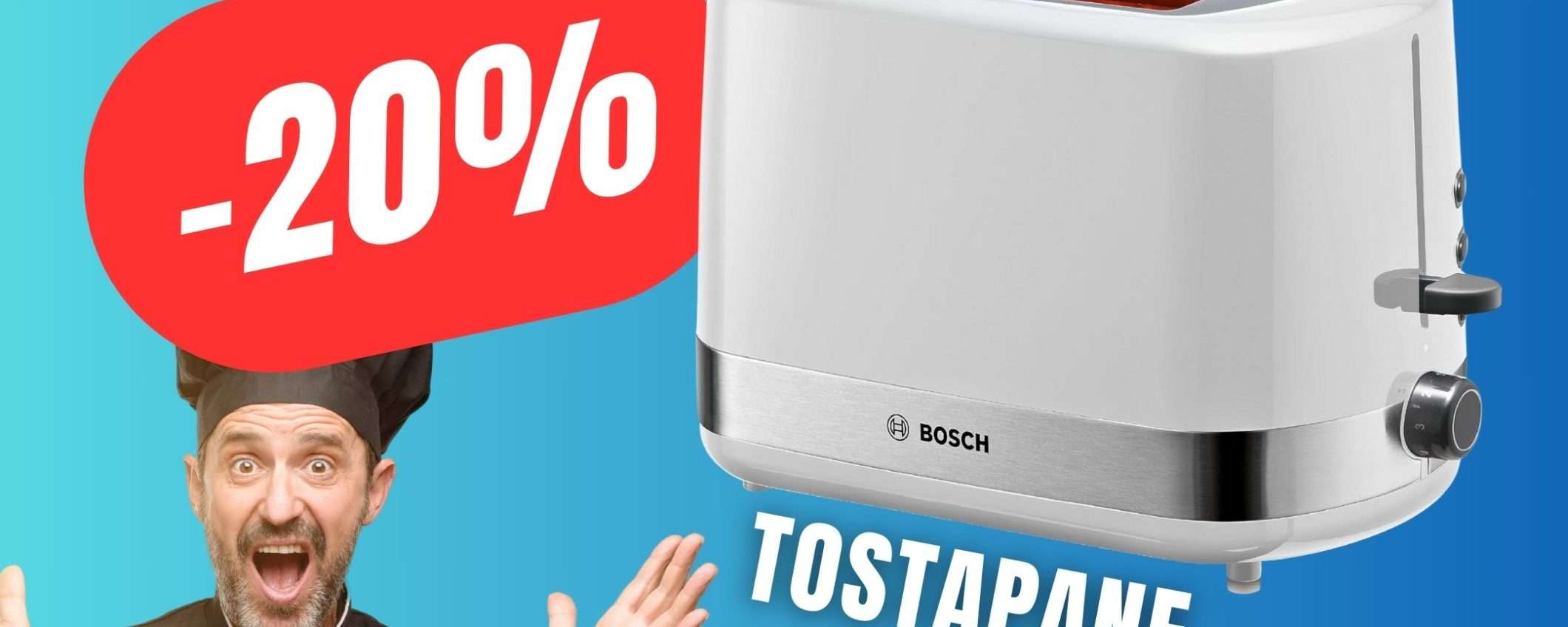 Il Tostapane Bosch che permette di scongelare il cibo è SCONTATO del 20% su Amazon! Il Tostapane Bosch che permette di scongelare il cibo è SCONTATO del 20% su Amazon!