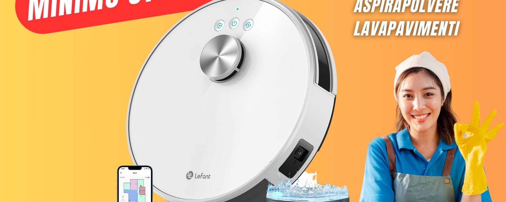 Risparmia il 48% e acquista l'ottimo Robot Aspirapolvere Lavapavimenti per una pulizia automatica della tua casa! Risparmia il 48% e acquista l'ottimo Robot Aspirapolvere Lavapavimenti per una pulizia automatica della tua casa!