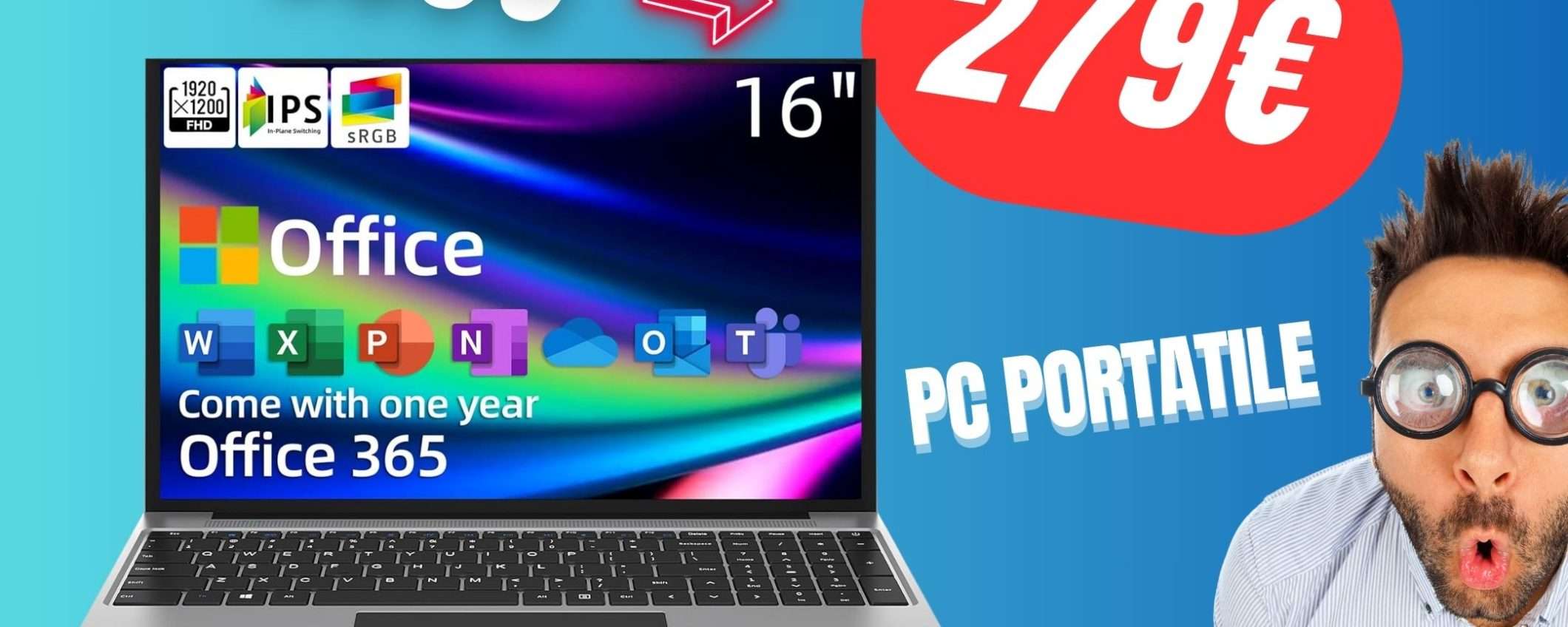 Questo PC Portatile passa da 999€ a soli 279€! SCONTO del -72%, approfittane finché fai in tempo! Questo PC Portatile passa da 999€ a soli 279€! SCONTO del -72%, approfittane finché fai in tempo!
