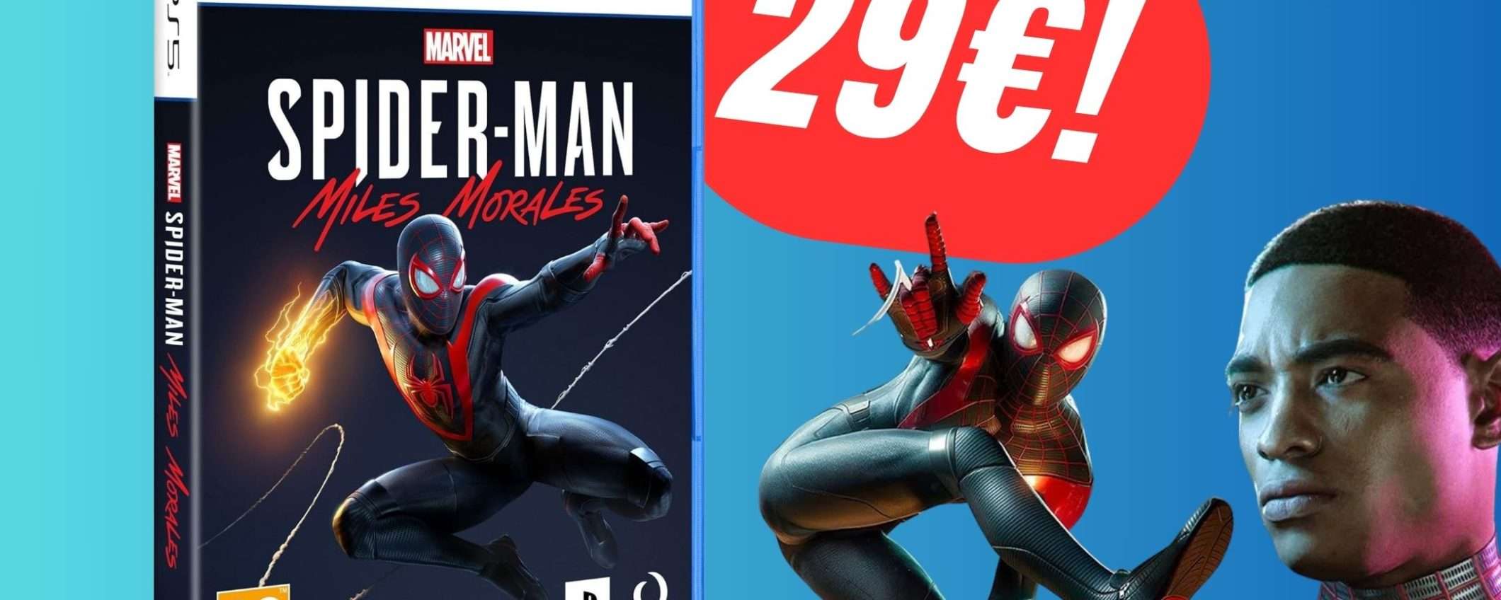 Spider-Man Miles Morales per PlayStation 5 CROLLA a soli 29€! Spider-Man Miles Morales per PlayStation 5 CROLLA a soli 29€!