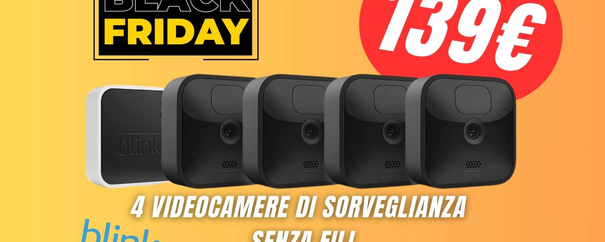 4 Videocamere di Sorveglianza Amazon SCONTATE a 139,49€ grazie al Black Friday!