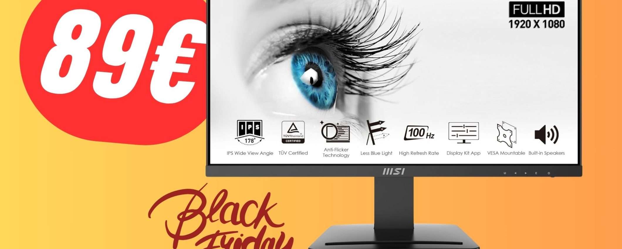 Questo Monitor Full HD con 100Hz di refresh rate costa MENO DI 100€! Questo Monitor Full HD con 100Hz di refresh rate costa MENO DI 100€!
