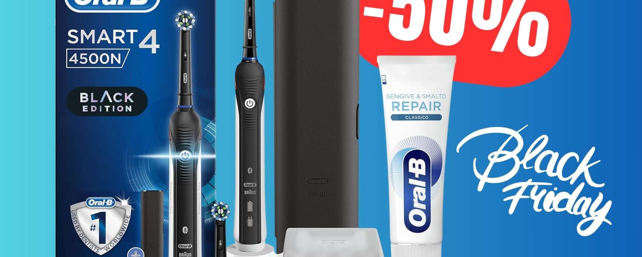 Uno dei migliori Spazzolini Elettrici Oral-B è scontato del 50% per il Black Friday Uno dei migliori Spazzolini Elettrici Oral-B è scontato del 50% per il Black Friday