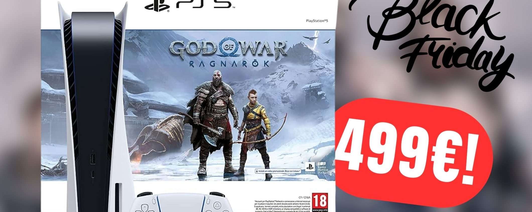 Il bundle con PlayStation 5 e God of War Ragnarök CROLLA di prezzo per il Black Friday Il bundle con PlayStation 5 e God of War Ragnarök CROLLA di prezzo per il Black Friday