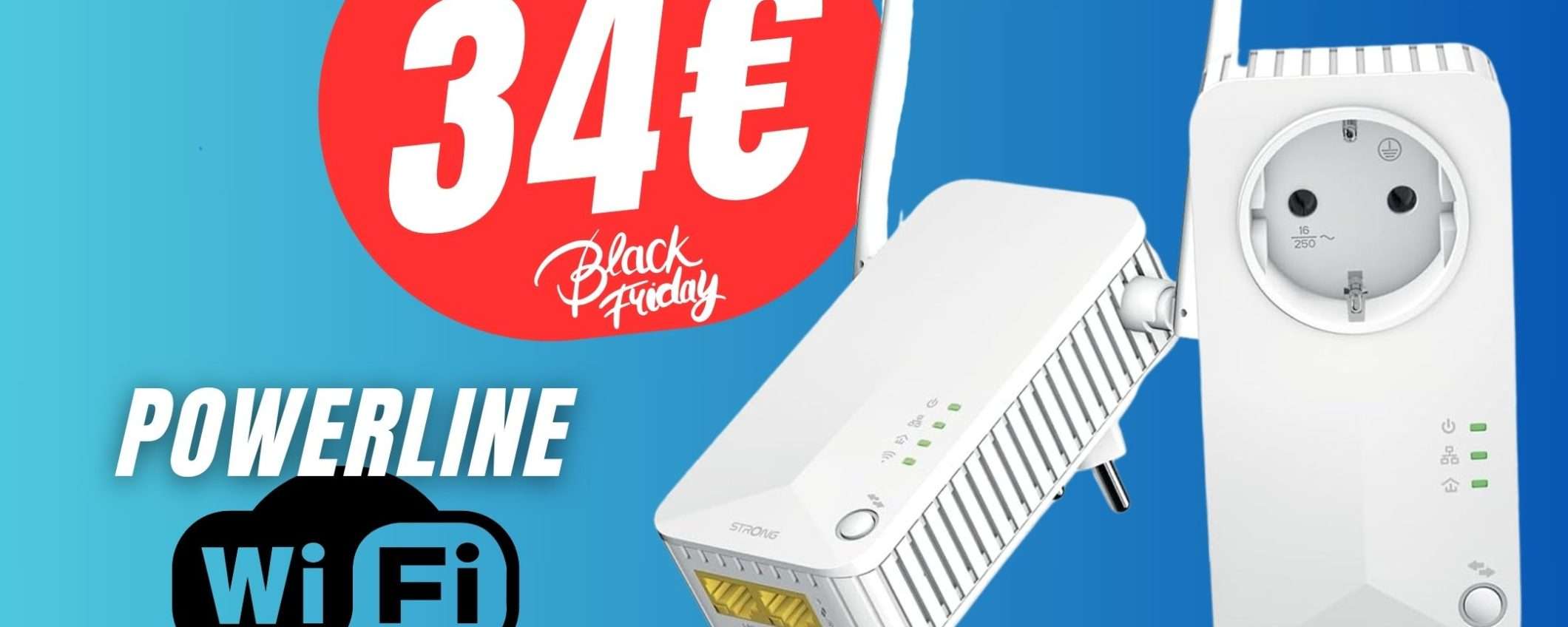Collegamento LAN senza fili? È possibile con la Powerline STRONG! Collegamento LAN senza fili? È possibile con la Powerline STRONG!