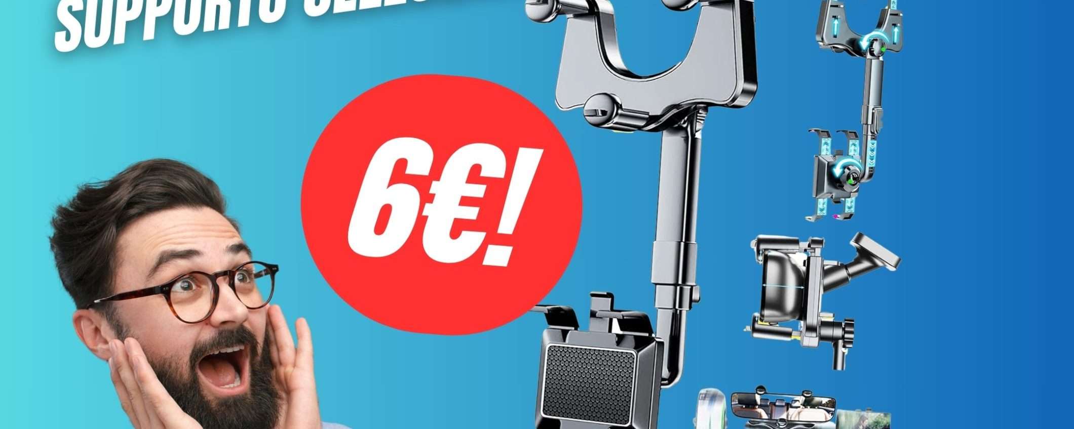 Paga solo 6€ questo Supporto Cellulare per Auto scontato a metà prezzo! Paga solo 6€ questo Supporto Cellulare per Auto scontato a metà prezzo!