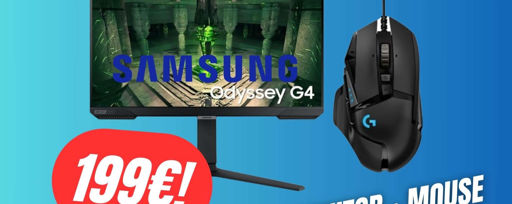Monitor Samsung + Mouse Logitech a un PREZZO FOLLE (-45%) Monitor Samsung + Mouse Logitech a un PREZZO FOLLE (-45%)