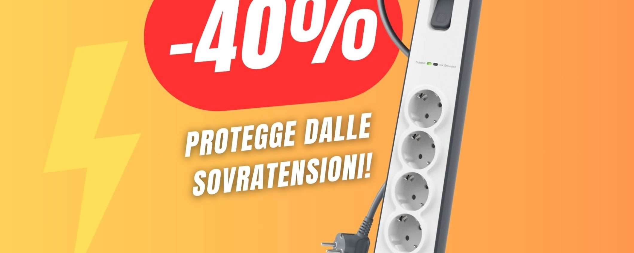 Sconto del -40% per la Ciabatta Multipresa Belkin di altissima qualità! Sconto del -40% per la Ciabatta Multipresa Belkin di altissima qualità!