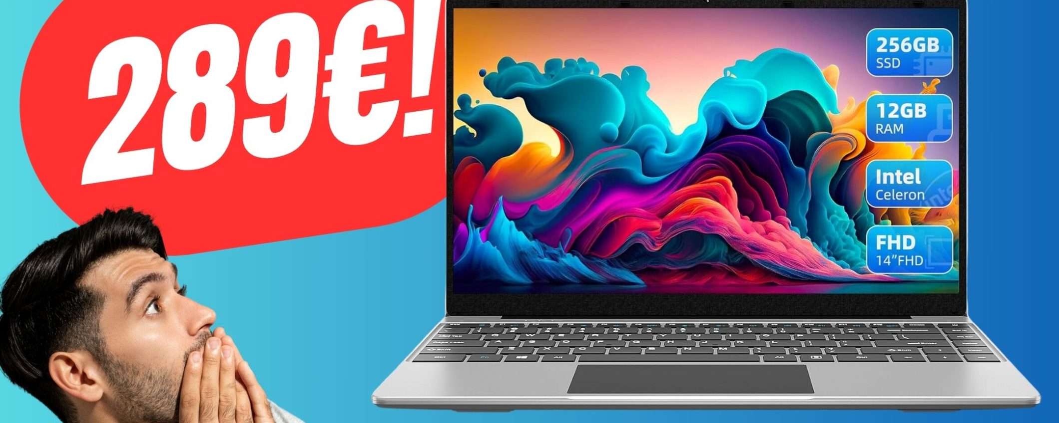 MINIMO STORICO per questo Portatile con 12GB di RAM e SSD! (solo 289€!) MINIMO STORICO per questo Portatile con 12GB di RAM e SSD! (solo 289€!)