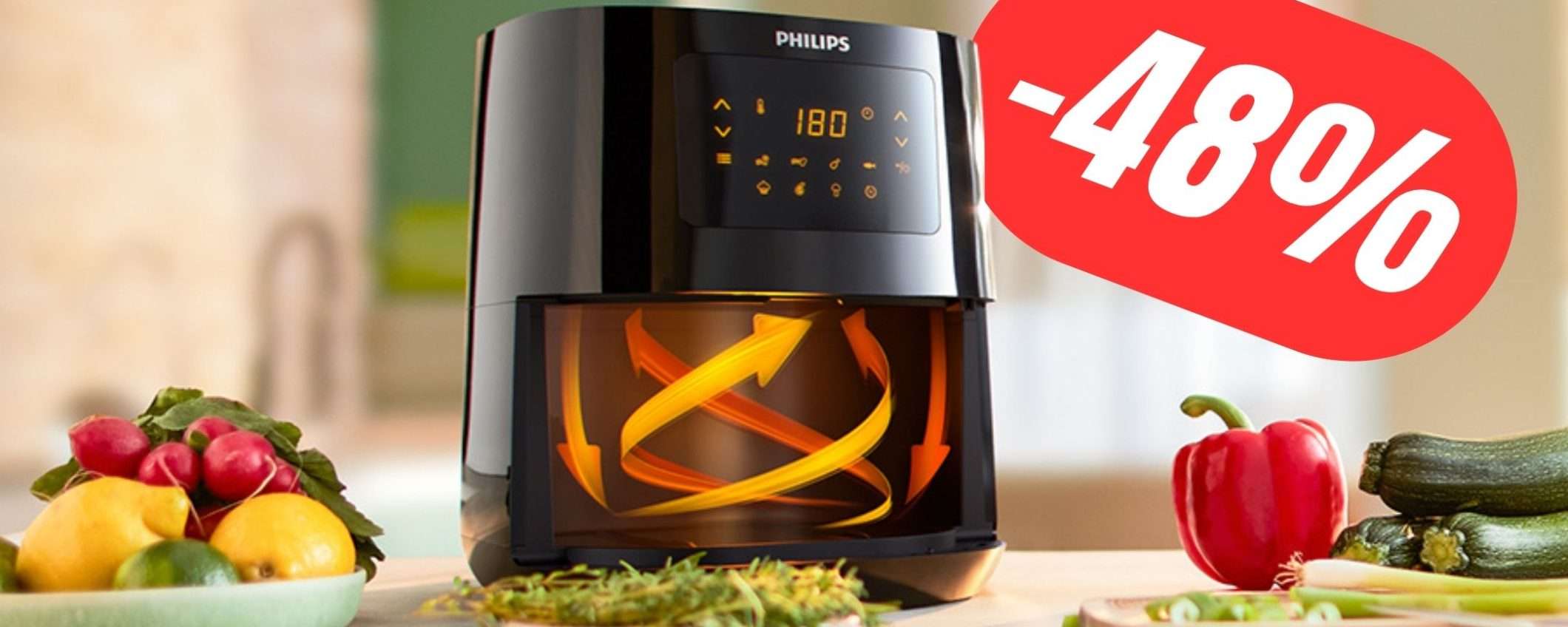 La Friggitrice ad Aria di Philips è SCONTATA del -48%! La Friggitrice ad Aria di Philips è SCONTATA del -48%!