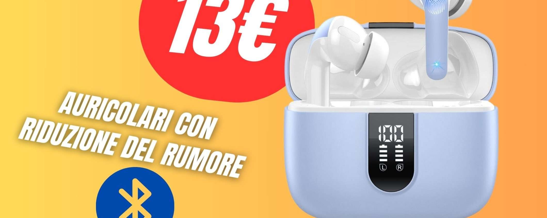Questi Auricolari Bluetooth con Cancellazione del Rumore costano solo 12€ grazie al COUPON! Questi Auricolari Bluetooth con Cancellazione del Rumore costano solo 12€ grazie al COUPON!