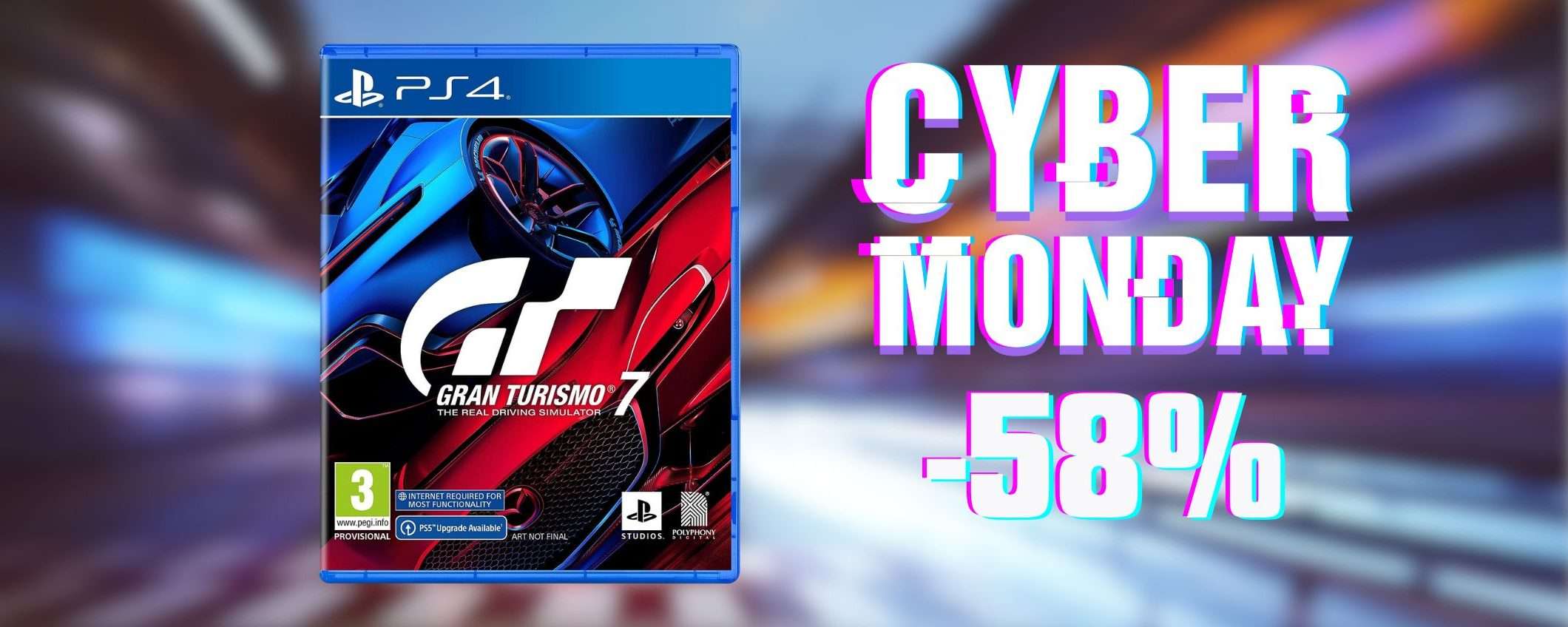 Gran Turismo 7 in MEGA SCONTO (-58%) per il Cyber Monday Amazon Gran Turismo 7 in MEGA SCONTO (-58%) per il Cyber Monday Amazon