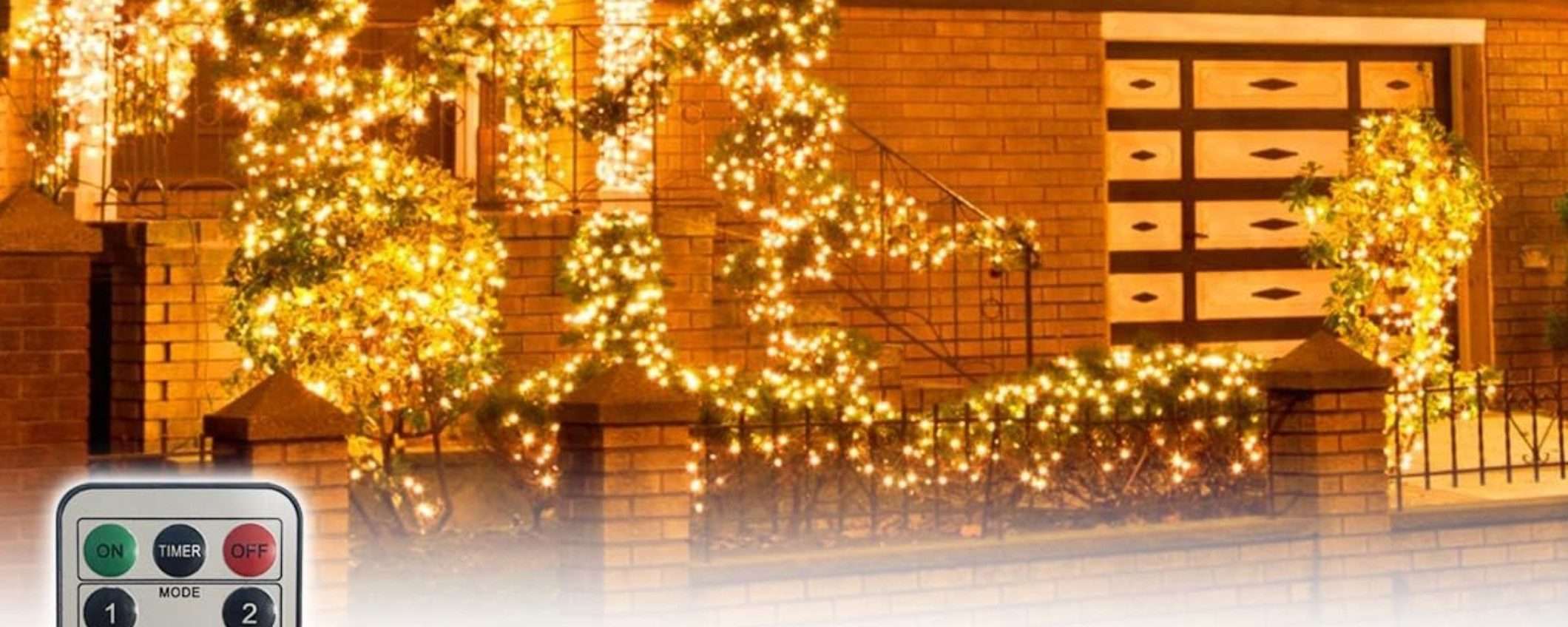 Luci di Natale: 240 LED e 8 modalità in SUPER DOPPIO SCONTO (-50% e -10%) Luci di Natale: 240 LED e 8 modalità in SUPER DOPPIO SCONTO (-50% e -10%)