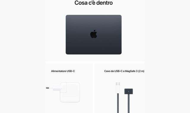 MacBook Air M2 contenuti confezione