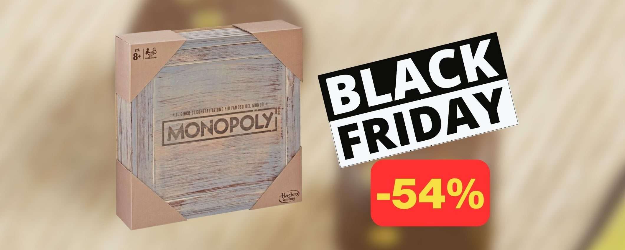 Monopoly RUSTICO in LEGNO: una chicca in offerta Black Friday (-54%) Monopoly RUSTICO in LEGNO: una chicca in offerta Black Friday (-54%)
