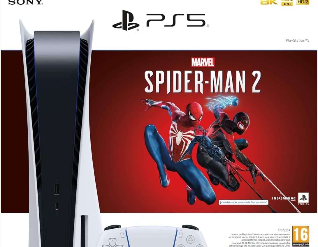 Bundle PS5 + Marvel's Spider-Man 2 in offerta ad un OTTIMO prezzo su Amazon Bundle PS5 + Marvel's Spider-Man 2 in offerta ad un OTTIMO prezzo su Amazon